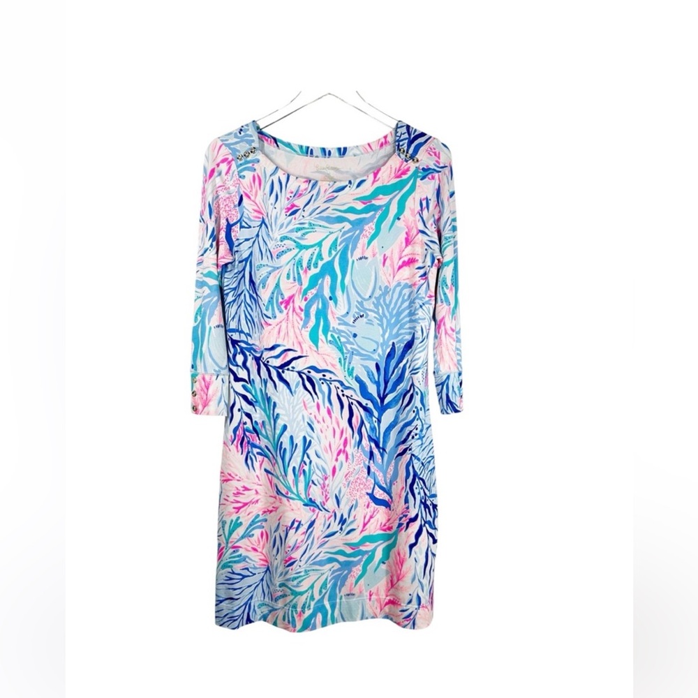 Lilly Pulitzer Sophie UPF 50 Women's Medium Knit Floral Dress. Excellent cond! M